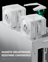 upHere CPU Cooler 8 Heatpipes No-Light Dual Tower Air Cooler 120mm PWM Fan for Intel LGA 1851 1700 2011 AMD AM5 AM4 AM3+