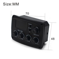 Préampli égaliseur pour guitare acoustique KLT-17B 70*48mm avec accordeur numérique et égaliseur 4 bandes avec micro de guitare