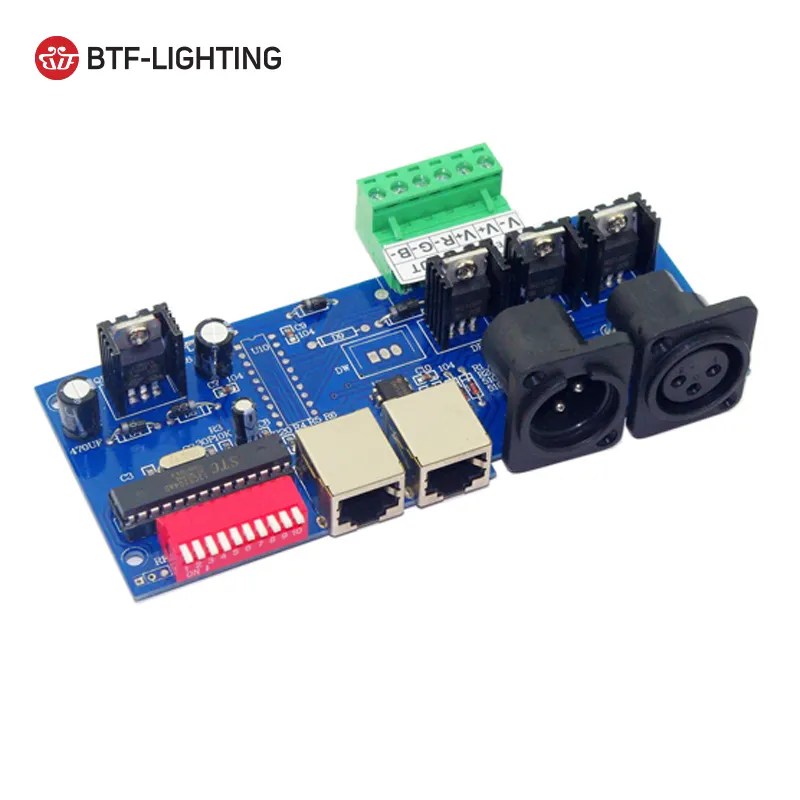 Высокопроизводительная машина для DC12V-24V сценический бар управления освещением чистая 5050 Светодиодные полосы XLR Сделано в Китае RJ45 порт dmx512 3ch 4ch декодер