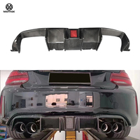 Lèvre arrière en fibre de carbone F87 M2 avec éclairage LED pour BMW M2 F87 2014-2021, style SC, diffuseur de pare-chocs, accessoires de tuning, kit carrosserie
