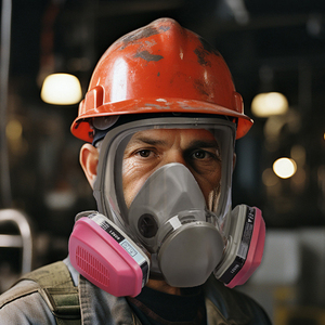 Respiradores de Gas Industriales de Cara Completa con Visera de Silicona Reutilizable, Doble Filtro, Certificación CE, Modelo 6800, Alta Calidad - Product Image 5