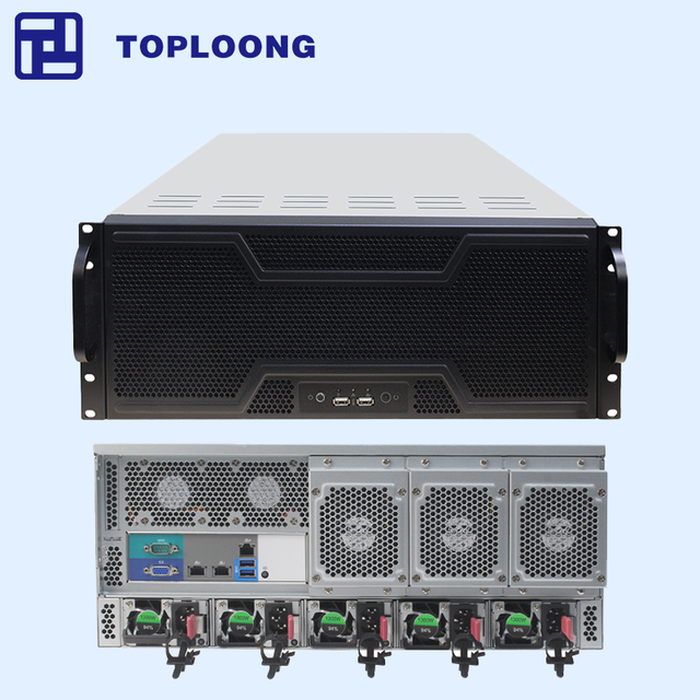 High Performance 6 Gpu Server Chassis 4U Rack Gpu Server Case for Ai Server Support 4+1 Power Supply Module