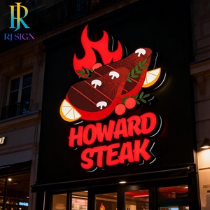 ป้ายไฟ LED 3 มิติ แบบติดตั้งด้านหน้า รูปทรงเพชร สำหรับธุรกิจ สตูดิโอถ่ายภาพ ร้านรับจัดส่ง ธนาคาร และอาคารธุรกิจ - Product Image 1