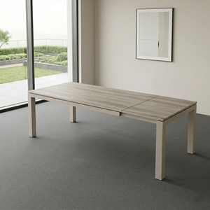 <span class=keywords><strong>Tavolo</strong></span> da Pranzo Estensibile Moderno in Legno Brio per Esterni, <span class=keywords><strong>Tavolo</strong></span> da Patio Espandibile in Alluminio per Giardino, Feste, Cortile e Prato - Product Image 2