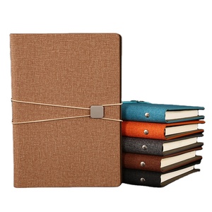 2024 2025 tan màu với nút kim loại B5 máy tính xách tay <span class=keywords><strong>Folio</strong></span> với Pen holderlay flatcolor edgepu leatherhigh chất lượng - Product Image 1