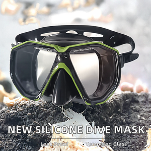 Máscara de Buceo de Doble Lente para PC, Nueva Moda, Venta Caliente OEM, con Lentes de Vidrio Templado, Antiderrames, Vista Panorámica de 180°, Cómoda para Adultos - Product Image 2