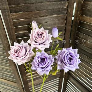 Rosas Artificiales Junheyuan, Rama Individual, Estilo Pintura al Óleo, Decoraciones para Bodas, Arreglos Florales - Product Image 3