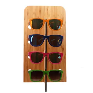 New Design Wooden Sunglasses Display Stand Wood Glasses Display Stand For Sale Eyewear Display Stand