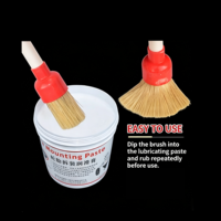 Brosse de montage de pneus à tête droite avec poils de porc naturels, applicateur de lubrifiant pour jantes tubeless à long manche, pour service de roues de voiture