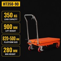 Chariot de levage manuel économique à ciseaux hydrauliques 350 kg 0,9 m CE ISO9001 EN1570 Vente en gros directe usine