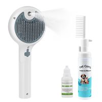 Brosse vapeur pour chat pour la perte de poils et le toilettage, brosse autonettoyante pour animaux avec brume pulvérisée, peigne de massage sans eau pour le bain