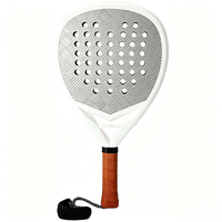 Raquette de padel, pagaie de pickleball avec surface offrant une puissance de rotation élevée, raquette de padel en fibre de carbone texturée multicouche