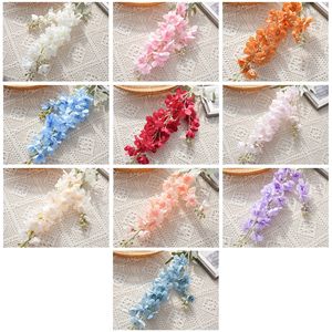 CallaFlora Artificial Larkspur <b>Flower</b> <b>Single</b> Branch Polyester Indoor Wedding Decoration - Product Image 3