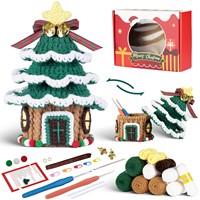 Kit de crochet de dessin animé mignon arbre de noël bricolage ensembles de tricot pour adultes enfants débutants maternité coton polyester