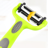Plastic Handvat Ultrascherp 3 Blad 3 In 1 Multifunctionele Roterende Groente Dunschiller Aardappel Wortel Julienne Dunschiller