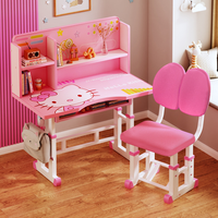 Ensemble chaise et bureau pour enfants LanRong LRDS005, hauteur réglable, siège rembourré doux, écologique, durable, pour l'école