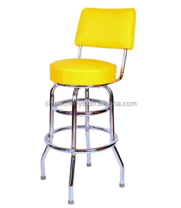 Siège personnalisé en usine <span class=keywords><strong>tabouret</strong></span> de <span class=keywords><strong>bar</strong></span> pivotant à double anneau avec <span class=keywords><strong>tabouret</strong></span> de <span class=keywords><strong>bar</strong></span> chromé à l'arrière - Product Image 3