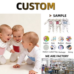 Ropa de Bebé de Alta Calidad, <span class=keywords><strong>Abrigo</strong></span> Largo de Algodón Tejido, Pelele para Bebé Recién Nacido, Traje de Dormir, Ropa para Gatear, Mameluco para Bebé - Product Image 1