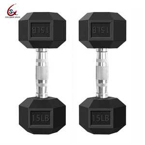 Factory Direct Selling Hexagonal <b>Dumbbell</b> Set With Rack 10kg 20kg 30kg Rubber <b>Hex</b> <b>Dumbbells</b> - Product Image 2