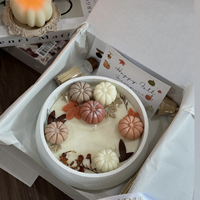 Lilin Labu Halloween Alami Terlaris Tidak Beracun - Dekorasi Rumah Hadiah Dekoratif Pesta Bunga Kering - Lilin Aroma Kedelai
