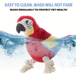 Juguete para Perros, Peluche Artificial con Sonido de Loro, Resistente a Mordidas, Juguete para Cachorros, Limpieza de Dientes, Entrenamiento Interactivo, Suministros para Perros - Product Image 5