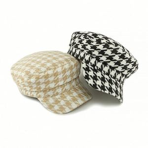 Boina de Moda con Diseño de Pata de Gallo para Mujer, Estilo Retro Casual para Exteriores, Novedad de Otoño Invierno - Product Image 3