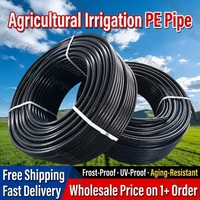 Tuyau d'irrigation agricole flexible haute pression en PEHD PE100, écologique, 75 mm, noir, certifié ISO 4427, vente en gros usine