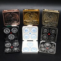 Dés à micro-cadran 9 couleurs 7-en-1, boîte pliable portable, dés en métal pour joueur de D&D RPG de table