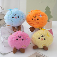 Porte-clés pendentif adorable petite planète, jouet en peluche doux, mini poupée moelleuse de dessin animé Kawaii, breloque de sac