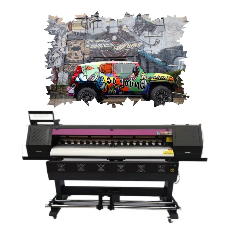 SPRINTER 1,6 m Öko-Lösemittel drucker mit 2 XP600-Druckkopf und Sonderpreis für den Weich film druck