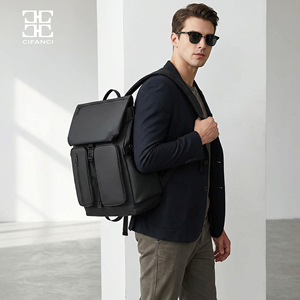 Mochila para ordenador portátil Unisex informal con logotipo personalizado de gran capacidad, mochilas escolares deportivas de moda impermeables con cremallera de cuero PU - Product Image 6