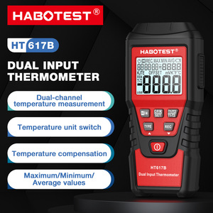 Thermomètre à double entrée HABOTEST HT617B, affichage LCD de type K, interface USB, mesure de température industrielle - Product Image 1