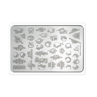 Plaque de tamponnage pour ongles en acier inoxydable souple, motifs art urbain, lettres graffiti variées, éléments dragon chinois, usage quotidien