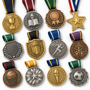 Médaille souvenir de festival de musique avec ruban imprimé en couleur et forme personnalisée pour la collection de produits événementiels - Product Image 1