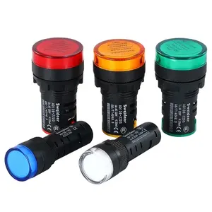 Swideer 22mm 12V 24V 110V 220V 380V rosso verde giallo blu indicatore luminoso a LED per attrezzature meccaniche