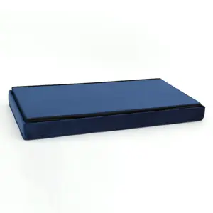 Luxury Blue Velvet Space Saving Living Room Storage Foldable Bench Ottoman Foot Stool