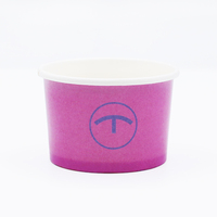 Gobelet en papier jetable personnalisé de 4 oz pour crème glacée, bol de dégustation en papier épaissi, gobelet en papier pour yaourt