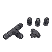 Connecteur de fil étanche en forme de T de haute qualité EW-M25T IP68 Connecteur étanche de type T à 3 broches pour l'éclairage paysager
