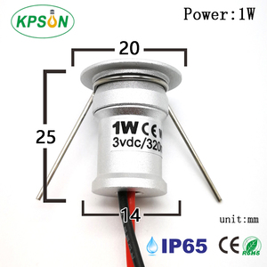 CE ROHS <span class=keywords><strong>1W</strong></span> faretto da incasso Mini <span class=keywords><strong>1W</strong></span> faretto da soffitto Mini lampada da vetrina LED IP65 faretti a Led moderni in alluminio impermeabile - Product Image 3