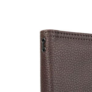 Menu personnalisé en cuir avec logo sur la fenêtre, format A4/A5, couverture de menu cousue, menus de restaurant avec cordon en caoutchouc - Product Image 5