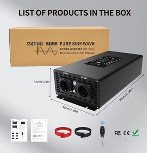 Stock local Eu DATOUBOSS 2 Eu 12V 24V <span class=keywords><strong>SDC</strong></span> a 220V 2000W Inversores y convertidores de onda sinusoidal pura para Camping/RV/aire acondicionado - Product Image 6
