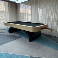 Table de billard de luxe moderne en bois massif de qualité supérieure de 8 pieds avec poches en cuir et tiroir pour un usage domestique