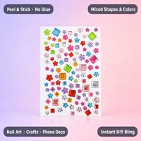 Autocollants de strass 3D Y2K personnalisés sans colle pour ongles, effet bling instantané, pour loisirs créatifs, commande en gros