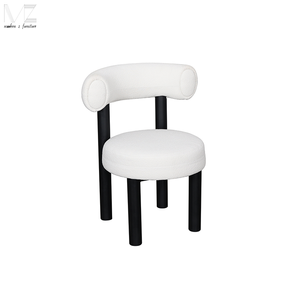 Bắc Âu hiện đại bọc ghế ăn tối giản Scandinavian nhà hàng sang trọng japandi boucle ghế ăn - Product Image 5