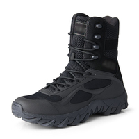 Bottes tactiques d'hiver pour hommes, semelle en caoutchouc, respirantes, à lacets, imperméables, chaussures de sécurité pour le travail, chaussures de sport, chaussures de randonnée en plein air