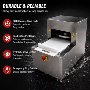 Machine automatique à trancher la viande et les poitrines de poulet sous pression avec composants de base à roulements pour restaurants - Product Image 3