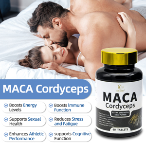 OEM Meilleur Produit Racine de Maca Cordyceps Extrait Comprimés Soutien-Force pour Adultes Suppléments de Santé Corporelle - Product Image 3