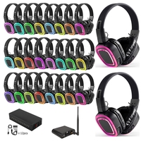 Casques et émetteurs LED pour soirées disco silencieuses, optionnels pour événements disco silencieux, casques de fête silencieuse avec son de haute qualité
