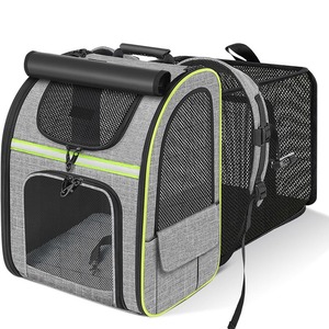 Expandable Foldable <b>Cat</b> <b>Backpack</b> - Breathable Dual-Shoulder Carrier for Pets - Product Image 1