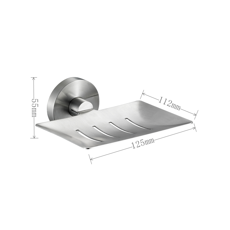 Stainless Steel Soap Dish Holders Square Wall Mount Satin Finish
